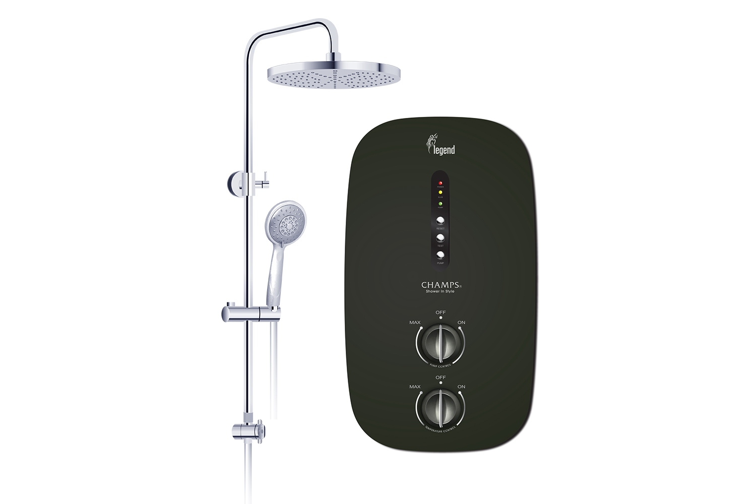 Champs Legend Instant Heater With Rain Shower